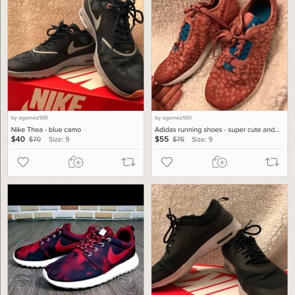 All 4 Nike listings on my page for $250